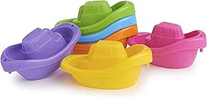 Munchkin? Little Boat Train Bath Toy, Fun for Babies and Toddlers, 6 Piece Set