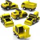 Tub Works? Construction? Trucks Mold Free Bath Toys, 6 Pack | Sealed, No Hole Bath Toys Design Keeps Moisture Out | Soft, Squeezable & Float on Water | Baby & Toddler Bathtub Toys | Baby Pool Play