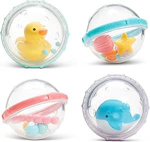 Munchkin? Float & Play Bubbles? Baby and Toddler Bath Toy, 4 Count